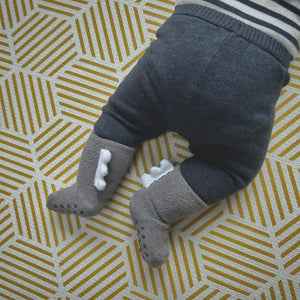 Little dino socks - Koala grey