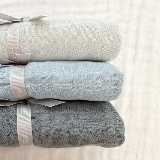 3-pack bamboo muslin 'go-to' cloths - Proud Papa