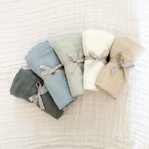 3-pack bamboo muslin 'go-to' cloths - Classic little boy