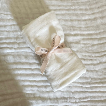 Bamboo muslin 'go-to' cloth - Crisp White