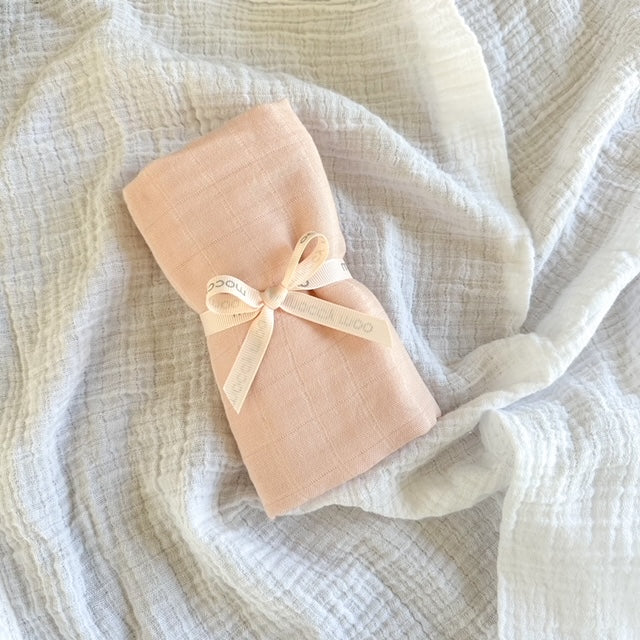 Bamboo muslin 'go-to' cloth - Peachy Pink