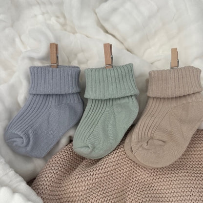 Luxury newborn socks - Little Sage