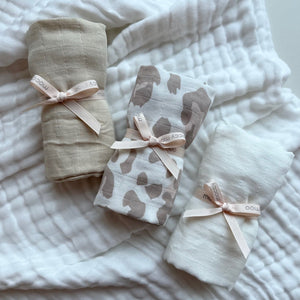 3-pack bamboo muslin 'go-to' cloths - Bougie Baby