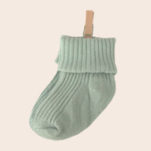 Load image into Gallery viewer, Luxury newborn socks - Little Sage
