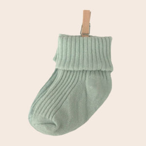 Luxury newborn socks - Little Sage