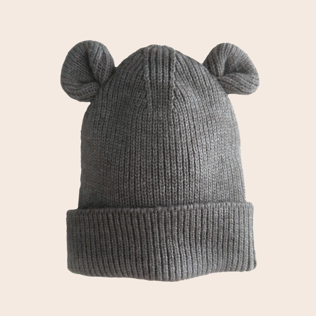 Baby bear beanie - Koala Grey