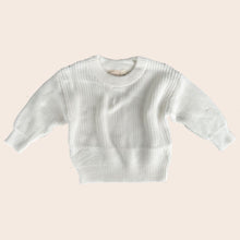 Load image into Gallery viewer, Baby Chunky Knitted Jumper - Cuddly White
