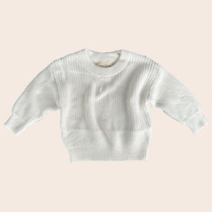 Baby Chunky Knitted Jumper - Cuddly White