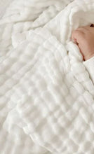 Load image into Gallery viewer, XL Cuddly Organic Cotton swaddle - Crisp White

