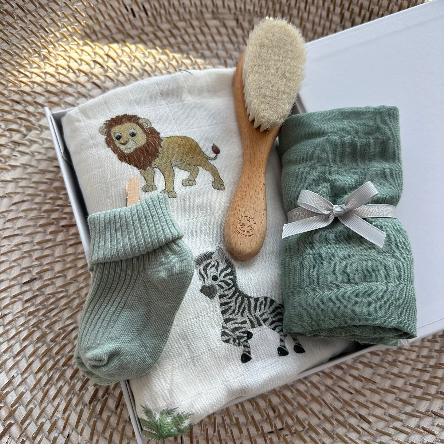 Luxury newborn socks - Little Sage