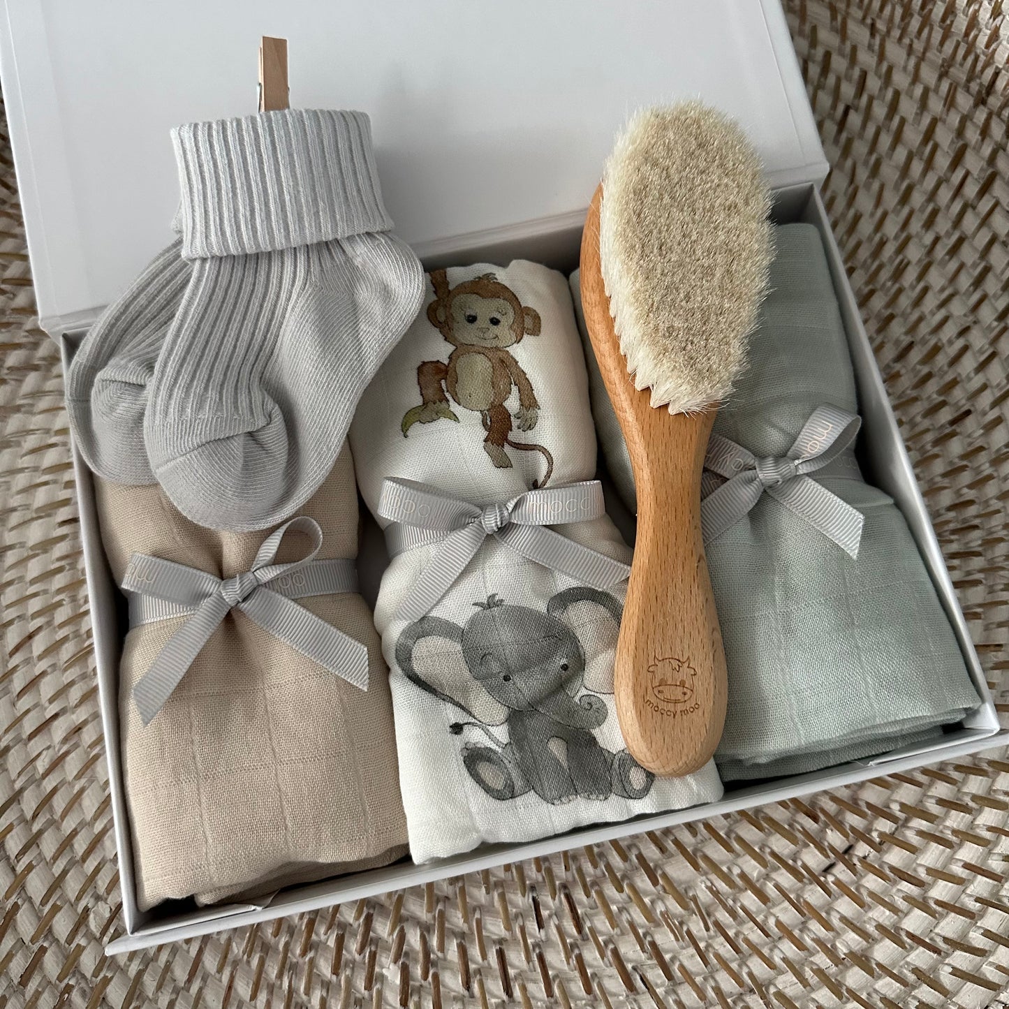 Luxury newborn socks - Cloud Grey