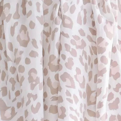 XL bamboo muslin swaddle - Blush Leopard Print