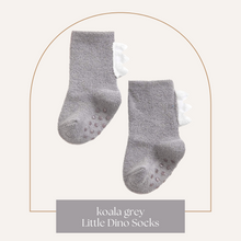 Load image into Gallery viewer, Little dino socks - Koala grey
