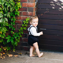 Load image into Gallery viewer, Little Corduroy Suspenders Navy Blue
