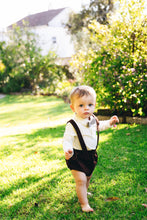 Load image into Gallery viewer, Little Corduroy Suspenders Baby Brown
