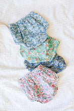 Load image into Gallery viewer, Baby Bloomers Liberty Print Arley Gardens Lasenby Blue and White
