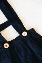 Load image into Gallery viewer, Little Corduroy Suspenders Navy Blue
