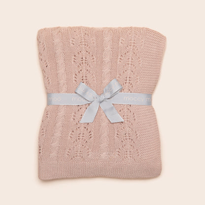 Cable knit baby blanket - Soft beige