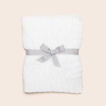 Load image into Gallery viewer, The classic knitted blanket - Crisp white
