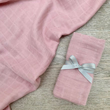 Load image into Gallery viewer, pink blush muslin cloth on wood
