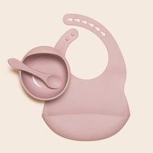 Load image into Gallery viewer, Silicone weaning set - Dusty pink
