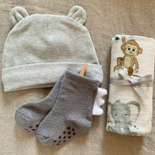 Load image into Gallery viewer, Little dino socks - Koala grey
