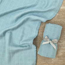 Load image into Gallery viewer, Bamboo muslin &#39;go-to&#39; cloth - Bubbling blue
