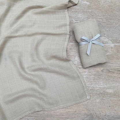 Bamboo muslin 'go-to' cloth - Natural Baby Beige