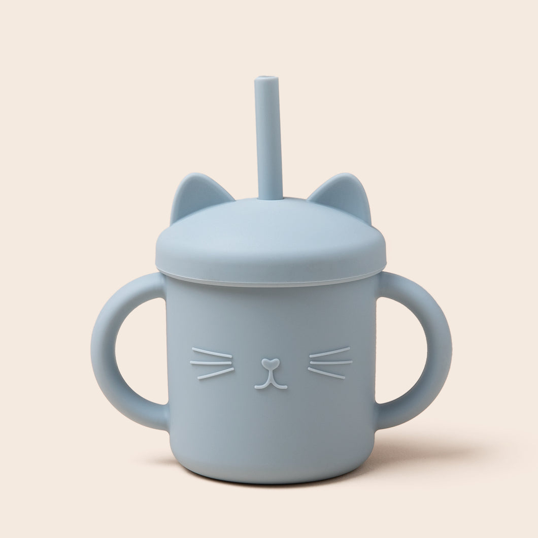 Silicone kitten cup - Sky blue