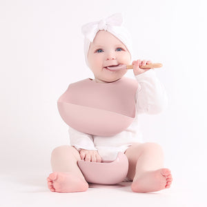 Silicone weaning set - Dusty pink