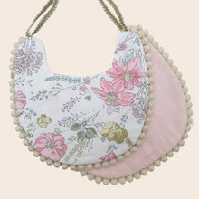 Load image into Gallery viewer, Reversible cotton bib - A floral lullaby
